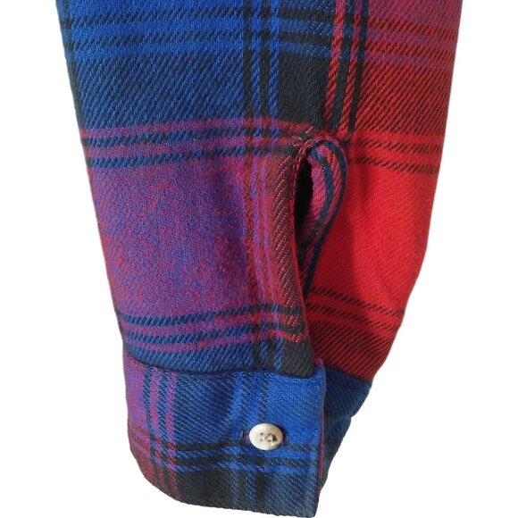 Vintage 80s Field & Stream Plaid Shacket Flannel Over-Shirt Chore Jacket Men-L - Picture 8 of 11